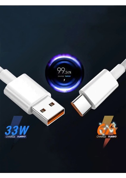 Orijinal Hızlı Şarj Kablosu 3A 33 Watt Xiaomi Redmi Samsung Iphone Uyumlu