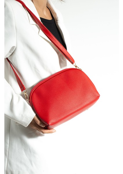 Iki Gözlü Kadın Çantası, Omuz ve Çapraz Kullanım, Şık Kırmızı Tasarım modelleri