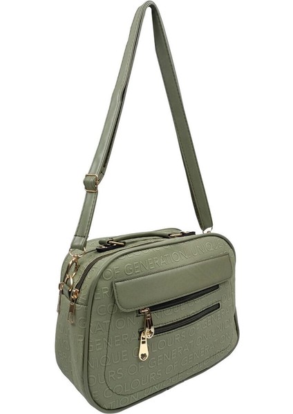 Haki Renkli Çapraz ve El Tutmalı Çok Gözlü Şık ve Kullanışlı Çanta modelleri