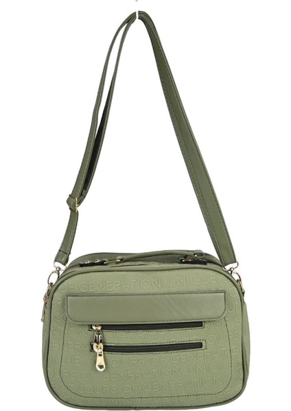 Haki Renkli Çapraz ve El Tutmalı Çok Gözlü Şık ve Kullanışlı Çanta fırsatları