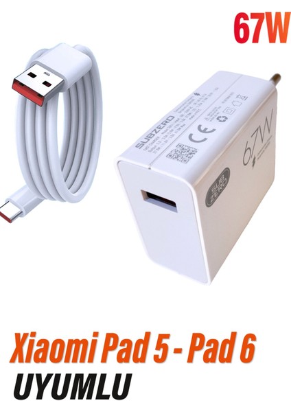 Xiaomi Pad 5 Tablet Xiaomi Pad 6 Hızlı Şarj Aleti ve Kablosu