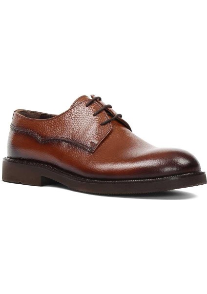 Erkek Taba Bağcıklı Deri Klasik Ayakkabı modelleri