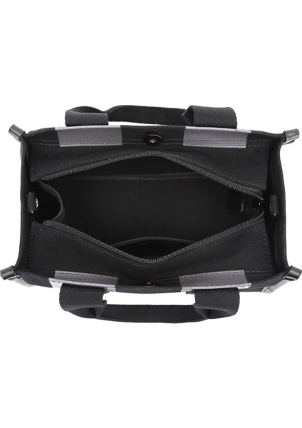 Şık Siyah Kanvas Kadın Omuz Çantası, Günlük ve Şık Kullanım Için Mükemmel Seçim