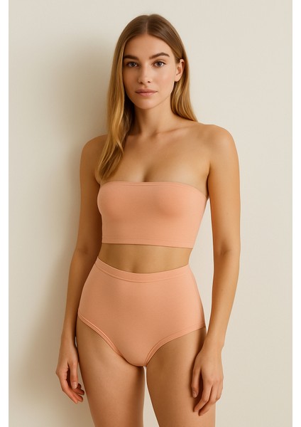 Yüksek Bel Toparlayıcı Modal Külot | Ten 4364