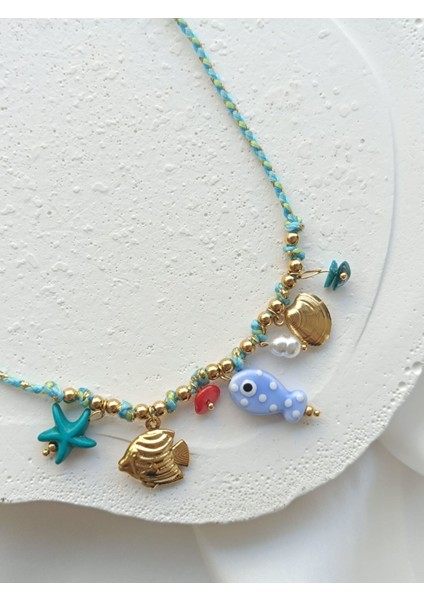 Balık Detaylı Mavi Ip fiyatları