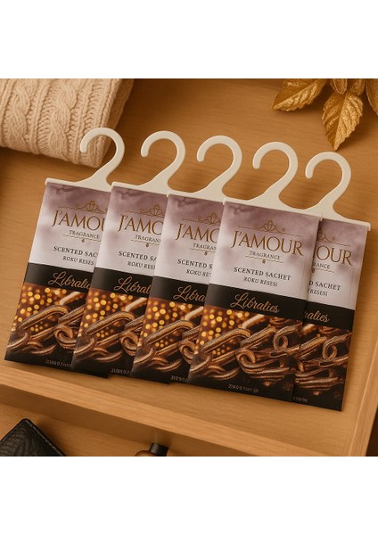 Librates Kokulu Askılı Dolap & Çekmece Kokusu – 5’li Paket | Uzun Süre Kalıcı Özel Parfüm Esintisi