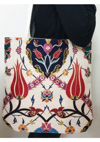 Renkli Goblen Dokuma Kumaş Heybe Çanta, Anadolu Deseni, Etnik Tarz, El Yapımı