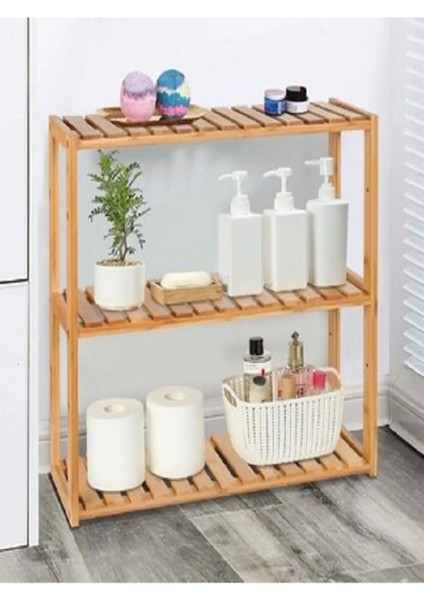 Ahşap Dekoratif Banyo Mutfak Düzenleyici Organizer Raf