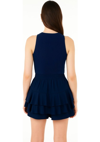 Fırfırlı Beli Lastikli Şort Etek fırsatları