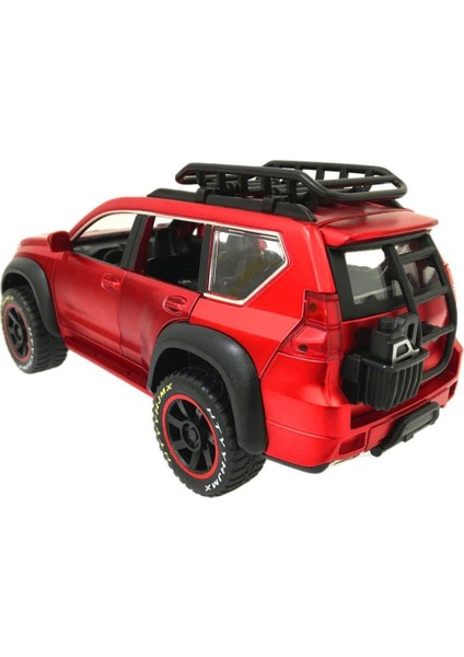 53522-25B Kutulu 1:22 Kırmızı Sesli ve Işıklı Metal Çek-Bırak Model Araba modelleri