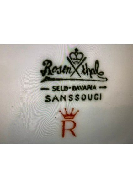 Rosenthal Sanssouci Porselen Tabak Kase - Büyük Boy - 27 cm x 27 cm x 6 cm