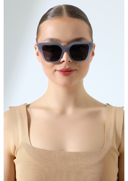 Kadın Cat Eyes Gri UV400 Güneş Gözlüğü 23031 C15 M