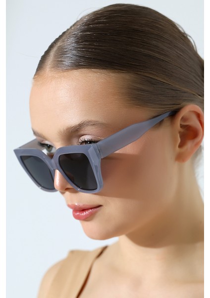 Kadın Cat Eyes Gri UV400 Güneş Gözlüğü 23031 C15 M fırsatları