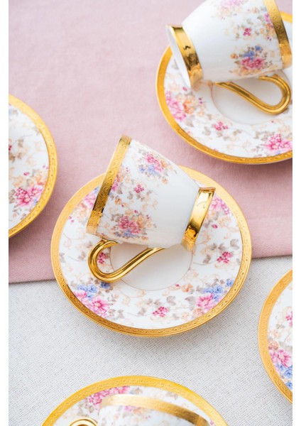 6 Kişilik Renkli Kahve Fincanı Takımı, 90 Ml, Şık ve Kullanışlı Set