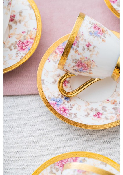 6 Kişilik Renkli Kahve Fincanı Takımı, 90 Ml, Şık ve Kullanışlı Set