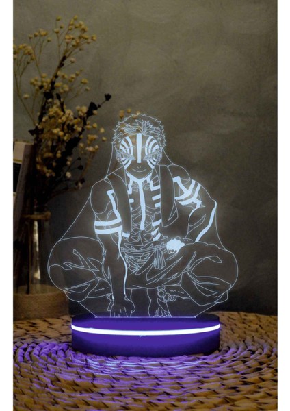 3D LED Gece Lambası, 16 Renkli Dekoratif Işık, Anime Tarzı, Şık ve Modern Tasarım fiyatları