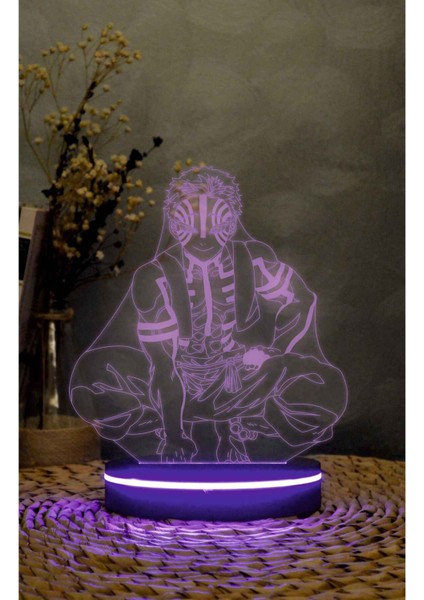 3D LED Gece Lambası, 16 Renkli Dekoratif Işık, Anime Tarzı, Şık ve Modern Tasarım modelleri