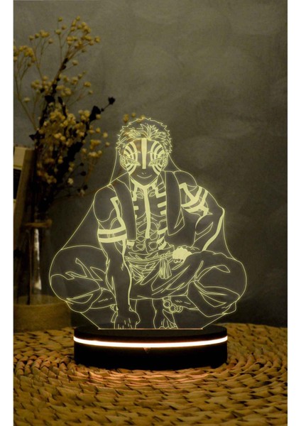 3D LED Gece Lambası, 16 Renkli Dekoratif Işık, Anime Tarzı, Şık ve Modern Tasarım fırsatları