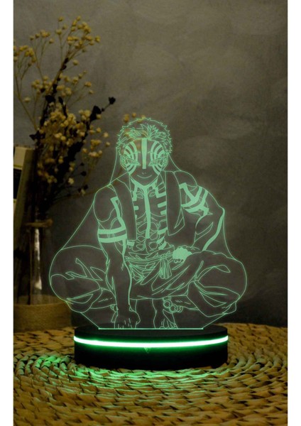 3D LED Gece Lambası, 16 Renkli Dekoratif Işık, Anime Tarzı, Şık ve Modern Tasarım indirimleri