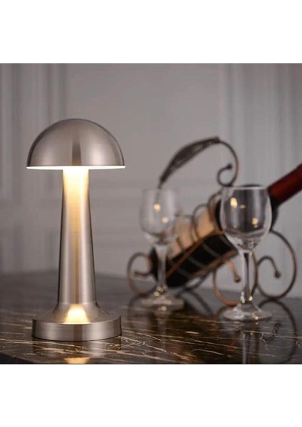 Şarjlı Dokunmatik Masa Lambası, Ayarlanabilir Renk ve Okuma Işığı, Şık Tasarım