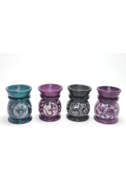 Çok Renkli Obsidian Taşı Buhurdanlık Model 2, Doğal ve Şık Tasarım