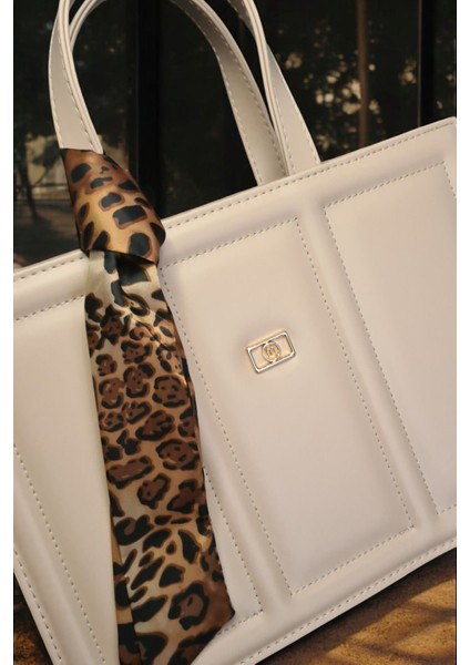 Vizon Fular Detaylı Şık ve Modern Kadın El-Omuz Çanta modelleri