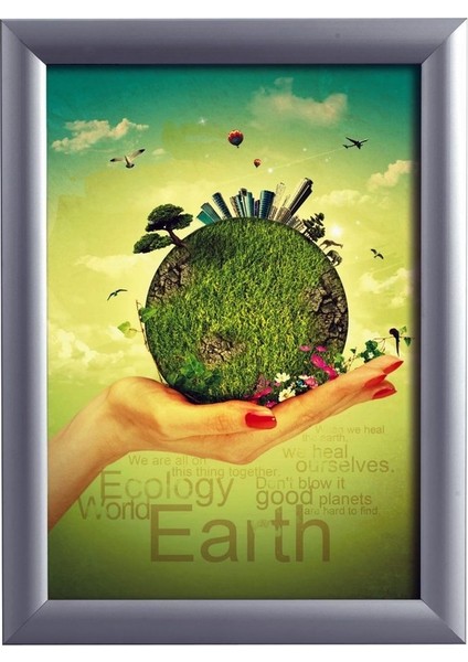 A4 21X30 cm Gönye Köşe Alüminyum Aç Kapa Çerçeve