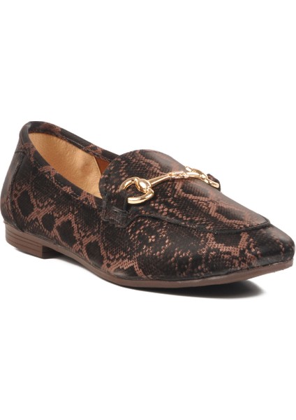 Kahve Desenli Kadın Babet B-22 Z