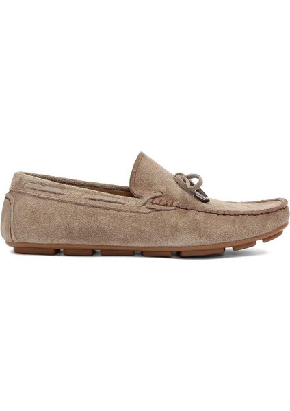Erkek Vizon Süet Deri Loafer
