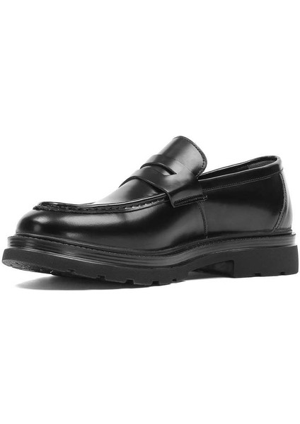 Erkek Siyah Açma Deri Loafer modelleri