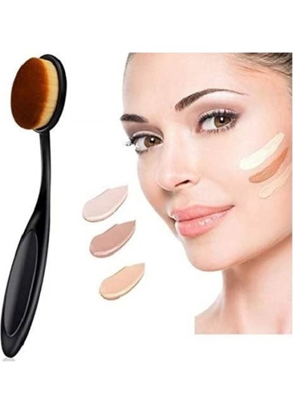 Pürüzsüz Ten İçin Oval Makyaj Fırçası - Kusursuz Fondöten ve Allık Uygulaması