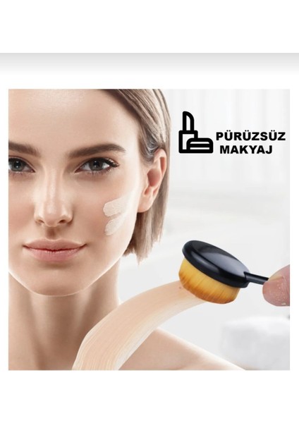 Pürüzsüz Ten İçin Oval Makyaj Fırçası - Kusursuz Fondöten ve Allık Uygulaması fiyatları