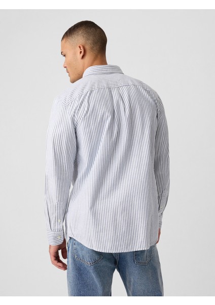 Erkek Çizgili Standart Oxford Gömlek fırsatları