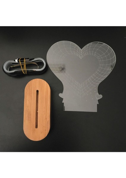 Sarı Kalp 3D LED Gece Lambası, Doğum Günü Için Güzel Hediye Seçeneği modelleri