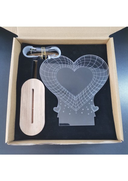 Sarı Kalp 3D LED Gece Lambası, Doğum Günü Için Güzel Hediye Seçeneği indirimleri