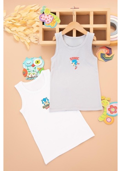 Sonıc Lisanslı 2 Li Atlet - Çok Renkli