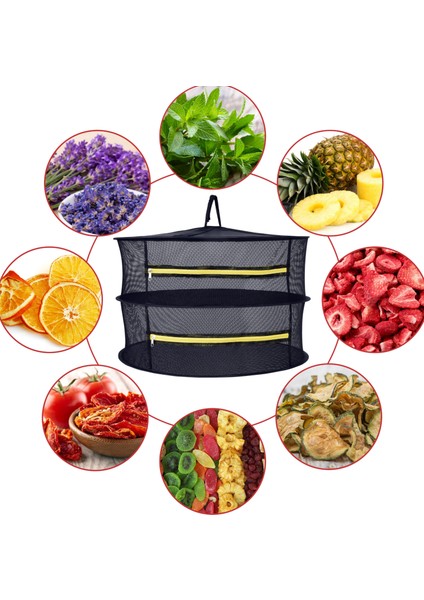 2 Katlı Meyve Sebze Bitki Kurutma Filesi | Katlanabilir Meyve Sebze Bitki Doğal Kurutma Sepeti indirimleri