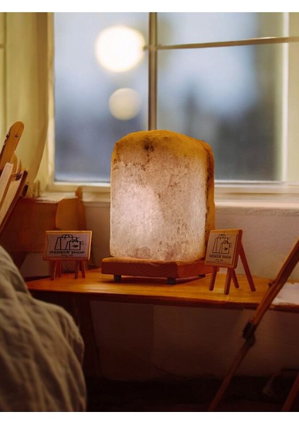 Büyük Doğal 3-4 kg Sarı Tuz Lambası, Sağlıklı ve Doğal Dekorasyon Ürünü