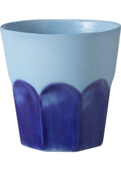 El Yapımı Mavi Porselen Espresso Fincanı, 110 Ml, Şık ve Doğal Tasarım