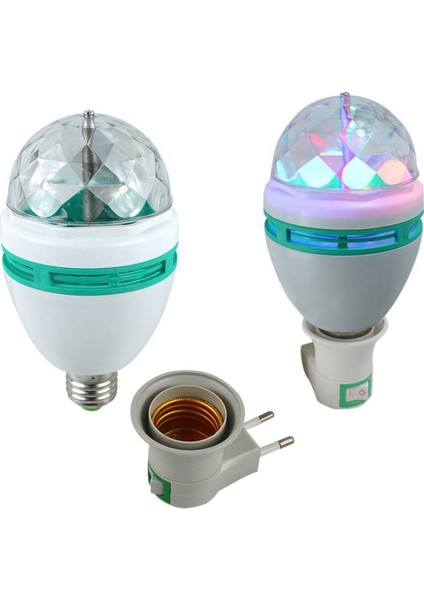Çok Renkli Dönen Disko Lambası, Animasyonlu E27 Ampul, Eğlenceli Işıklandırma fırsatları