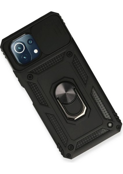 Xiaomi Mi 11 Lite Kılıf Pars Lens Yüzüklü Silikon - Siyah modelleri