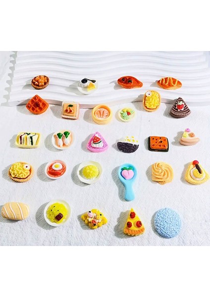 2-3 cm Boyunda (15 Adet ) Mini Yiyecek Figürleri Oyuncak Mutfak Oyunu modelleri