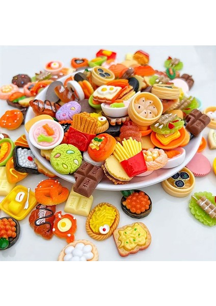 2-3 cm Boyunda (15 Adet ) Mini Yiyecek Figürleri Oyuncak Mutfak Oyunu indirimleri