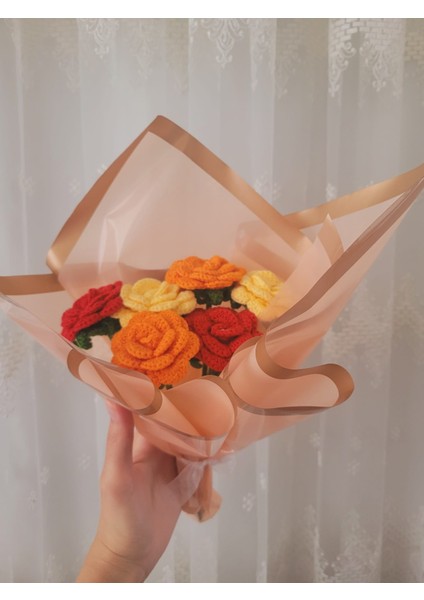 Örgü Gül Buketi, Örgü Çiçek Buketi, Anneler Günü, Sevgililer Günü, Öğretmenler Günü, Özel Günler Hediye Yapay Çiçek fiyatları