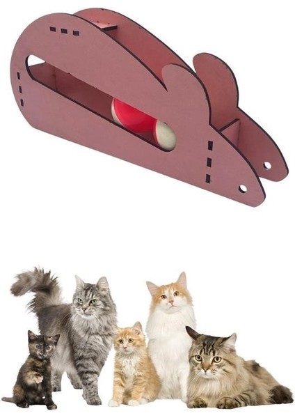 Tamarınd® Fare Kedi Oyunu Ahşap 2 Toplu Kedi Oyuncağı Tahta Kedi Oyunu Tahta Fare ve Toplu Oyuncak indirimleri