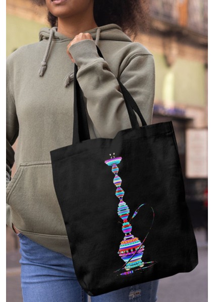 Şık Siyah Unisex Kanvas Çanta, Günlük Kullanım Için Uygun ve Hafif Tasarım fırsatları