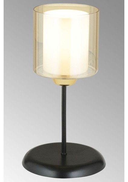 Şık Siyah Camlı Masa Lambası, Modern ve Lüks Dekorasyon Için Ideal Seçenek