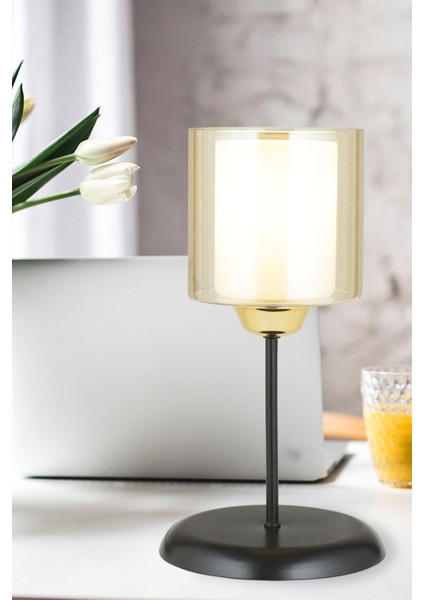 Şık Siyah Camlı Masa Lambası, Modern ve Lüks Dekorasyon Için Ideal Seçenek fiyatları