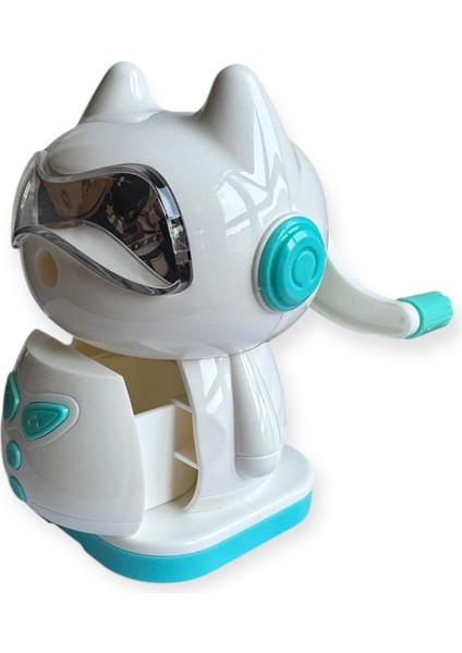 kedi Tasarımlı Mekanik Kalemtraş, Döner Kollu, 4 Renk Seçeneği modelleri