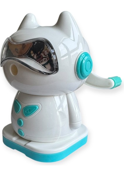 kedi Tasarımlı Mekanik Kalemtraş, Döner Kollu, 4 Renk Seçeneği fırsatları